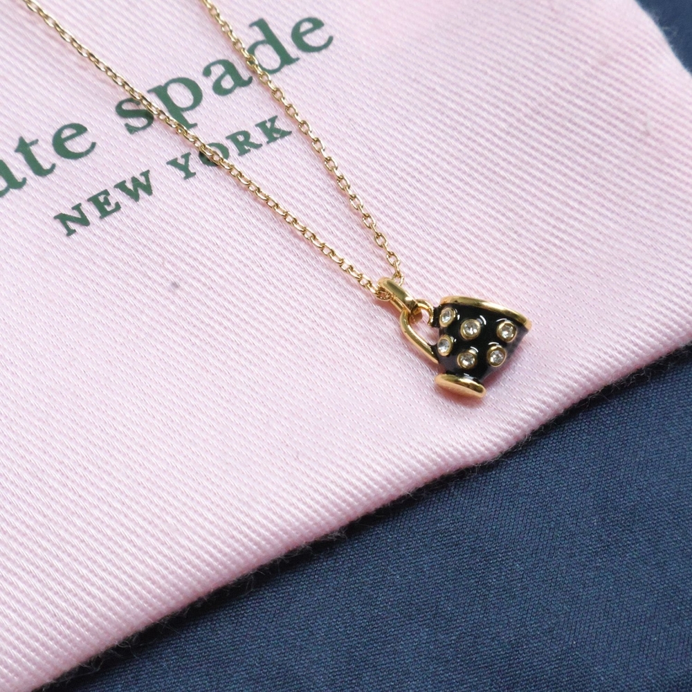 Kate Spade Alice Wonderland Teatime Necklace - Gold